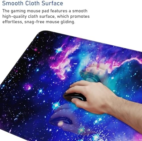 Large Extended Gaming Mouse Pad with Stitched Edges, Waterproof 31.5X15.7In