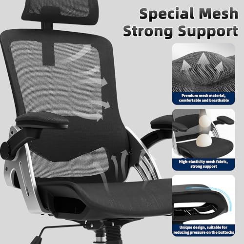 Fizzin Office Chair Mesh Desk Chair with 3D Armrests Computer Chair