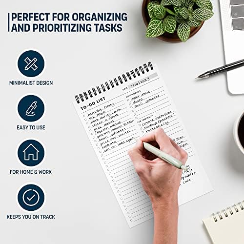 To Do List Notepad 3 Pack with Multiple Functional Sections, Daily Planner