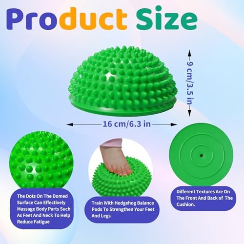 biguphate Wobble Cushion Set with Hedgehog Balance Pods & Pump
