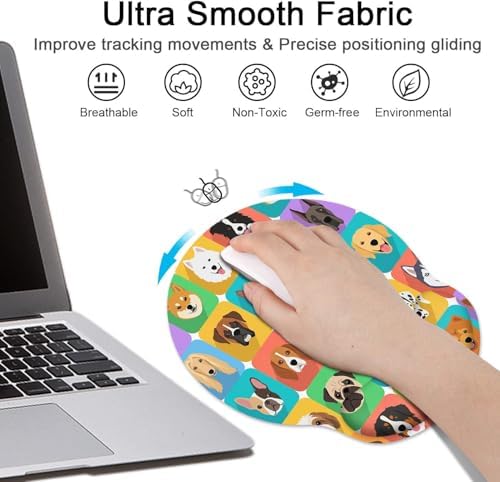 Britimes Ergonomic Mouse Pad with Wrist Support, Cute Dog
