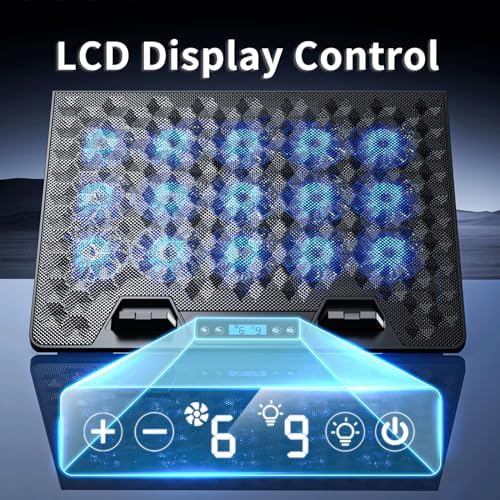 AICHESON Laptop Fan Cooling Pad 15 Fans for Up to 18 inch Gaming Laptops