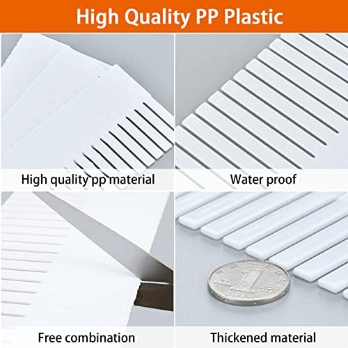 20Pcs Drawer Dividers, 14.96"x2.76", Thin, DIY Plastic Drawer Separator, Large Adjustable Dresser Drawer Organizer for Clothes, Bedroom, Bathroom, Kitchen Cutlery, Desk, Office Storage