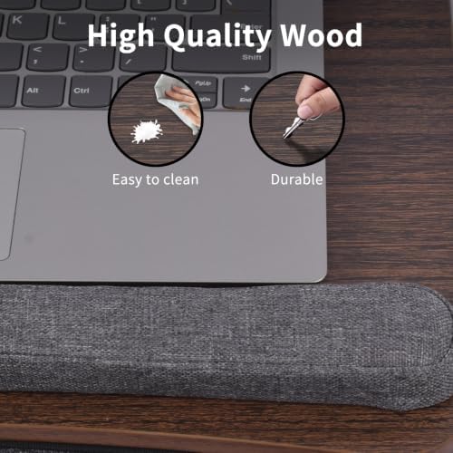 Home Office Lap Desk with Wrist Rest Laptop Bed Desk for Notebook, Laptop, Tablet, Lap Stand with Tablet, Phone Holder Fits Up to 14 Inch Laptops (Brown)