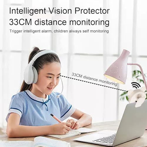 Smart Posture Reminder, Kids Sitting Posture Monitor Monitoring Intelligent Alarm Trainer with Clip for Tablets, Smartphones, Laptops (White)