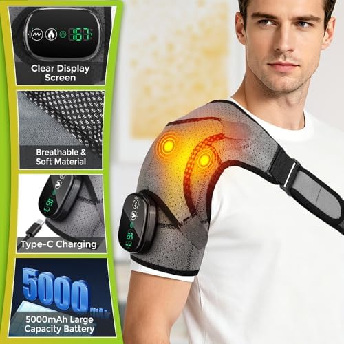 Cordless Shoulder Heating Pad, FSA Eligible Heated Shoulder Massager