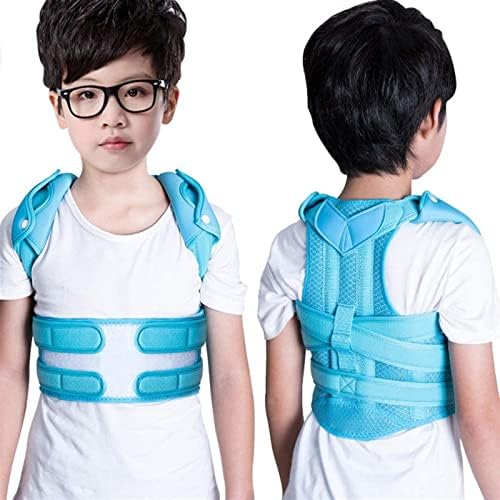 Posture Corrector Adjustable Back Shoulder Straighten Orthopedic Brace Belt for Kyphosis, Chest Slouching and Humpback, Improving Posture Back Posture (Color : Blue, Size : X-Large)