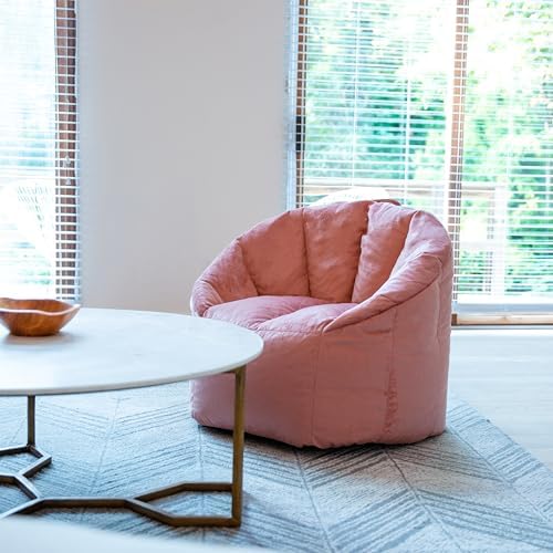 Big Joe Milano Plush Desert Rose Beanbag Chair