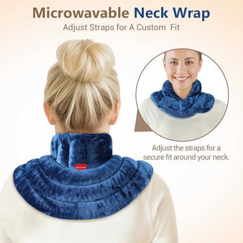 Comfytemp Microwavable Heating Pad for Neck and Shoulders, Weighted Wrap