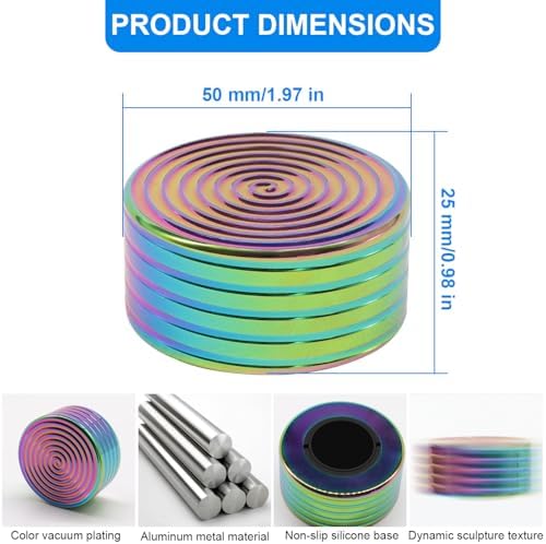 Kinetic Spinning Desk Toys, Fidgets for Anxiety and Stress for Adult Teen Cool-Stuff, Party Gifts for Christmas & Halloween (Cylindrical)