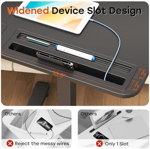 Small Mobile Standing Desk with Drawer, 23.6" x 19.7" Top