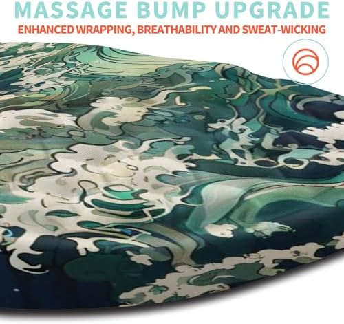 Ergonomic Mouse Pad Wrist Support with Memory Foam Massage Bulge, Carpal Tunnel Pain Relief Mousepad Wrist Rest for Mouse(12x8 inch, Sea Wave)