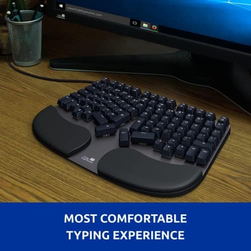 Cleave Split Ergonomic Mechanical Keyboard – All-Day Comfort, Boosts Productivity, Natural Typing Posture, Tactile Optical Switches, Cushioned Palm Rest, Backlit Keys, Windows/Mac/Linux