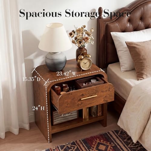 Night Stand, 1-Drawer and 1 Storage Shelf