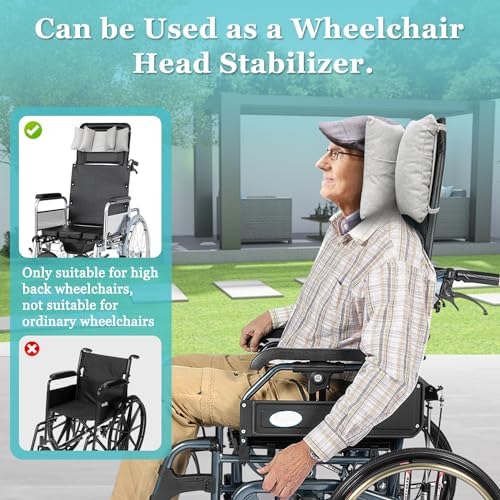 Neck Wedge Stabilizer Pillow for Sleeping to Keep Head Straight While Surgery Head Upright Medical Wedge Positioning Bedridden Disabled Elderly Face up Posture Corrector Headrest