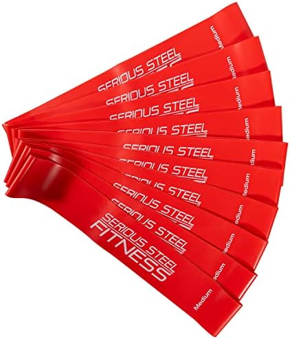Serious Steel Fitness Mini Resistance Loop Bands | Rehab and Prehab Stretch Bands | 12" Exercise Workout Bands (Sets of 5 Pack and Sets of 10 Pack Trainer Options Available!)