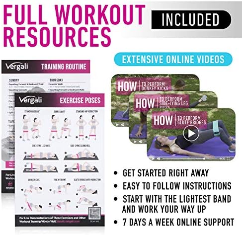 Resistance Bands for Working Out with Workout Bands Guide. 4 Booty Bands for Women Men Fabric Elastic Bands for Exercise Bands Resistance Bands for Legs Bands for Working Out Hip Thigh Glute Bands Set