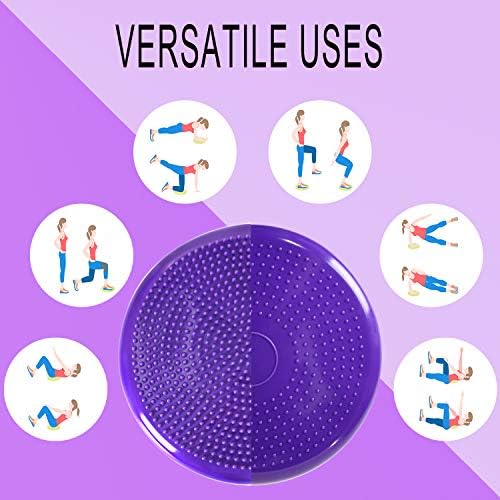 Wobble Cushion, Balance Disc, Wiggle Seat, Balance Pads for Physical Therapy, Stability Disc, Wobble Board for Dogs, Office, Sensory Kids, Classroom with Spiky Massage Ball