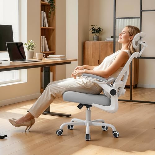 Bigzzia Ergonomic Office Chair with Lumbar Support - High Back Desk Chair