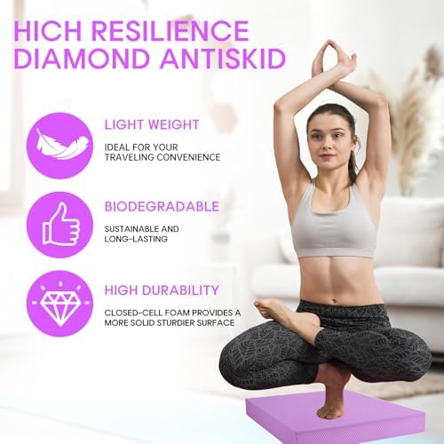 Exercise Balance Pad，Balance Foam Mat for Physical Therapy Equipment & Strength Stability Training, Slip Resistant Foam Mat for Yoga, Pilates, Meditation，Gardening knee pads