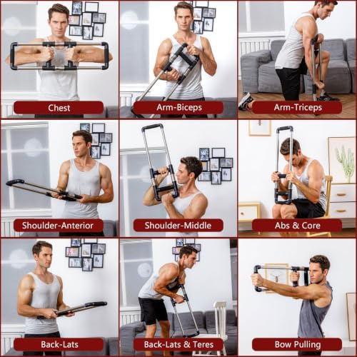 GoFitness Push Down Bar - Chest Workout Equipment for Home Gym