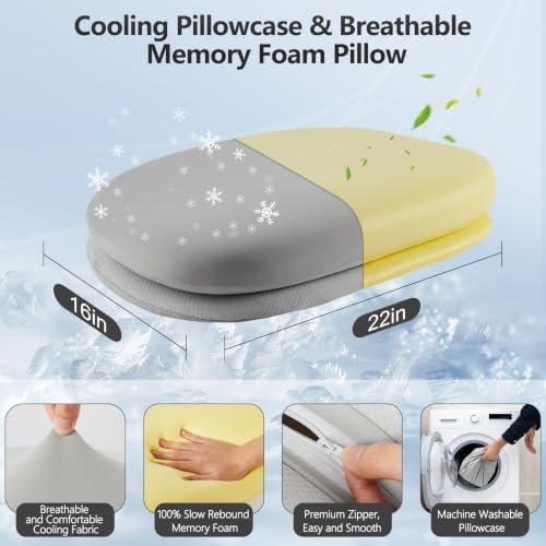 DONAMA Double Layer Side Sleeper Cervical Neck Pillow for Neck Pain Relief