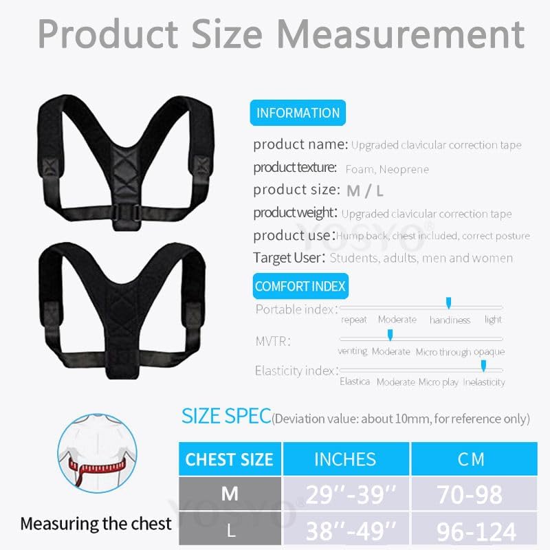 Posture Corrector for Women & Men – Adjustable Shoulder & Back Support Brace for Upper Back, Neck & Spine Alignment – Breathable Posture Support Belt for Pain Relief, Slouch Correction & Daily Wear