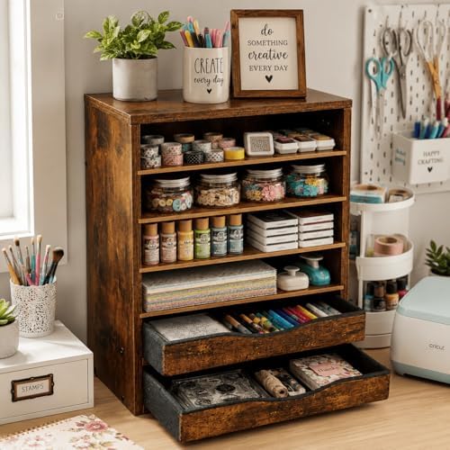 Wooden Mail Organizer, Desk Paper Organizer Wood, Brown