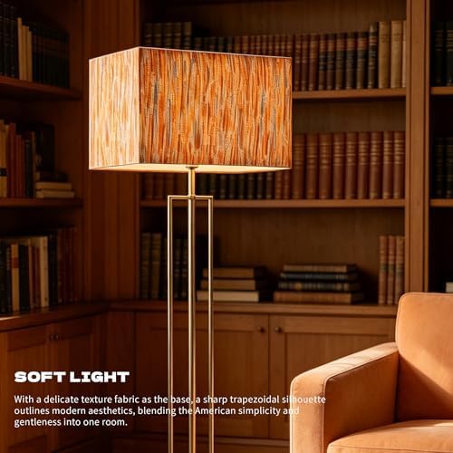 GO&SO Large Rectangle Lamp Shades Set of 2,16"x8"W Texture Multi-Red Shade