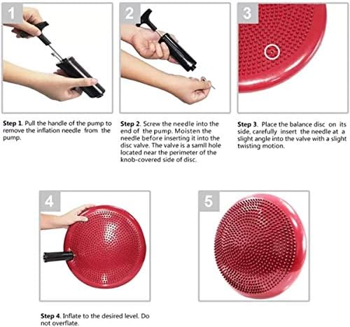 Inflated Stability Wobble Cushion, Yoga Balance Wiggle Seat Pad Disc for Pain Relief, Pelvic Floor Recovery, Rehabilitation Training