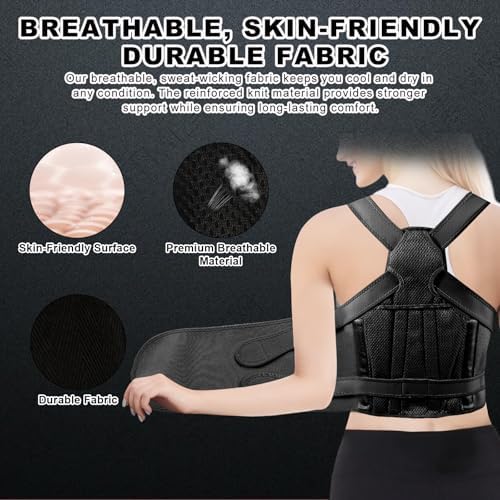 Back Brace Posture Corrector for Women and Men, Back Shoulder Support Belt