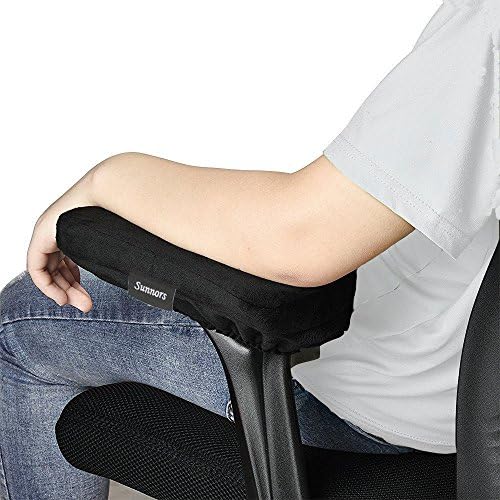 Chair Armrest Pads,Memory Foam Office Chair Arm Covers and Elbow Pillow for Elbows and Forearms Pressure Relief(Set of 2)