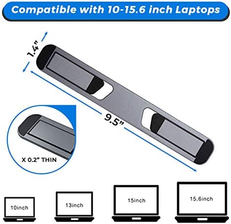 Portable Laptop Riser–Self-Adhesive Aluminum Foldable Laptop Stand