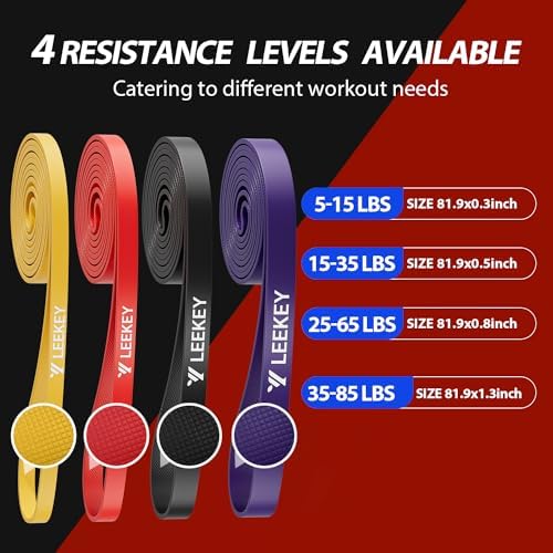 LEEKEY Resistance Bands Set for Pull Up Assistance & Exercise