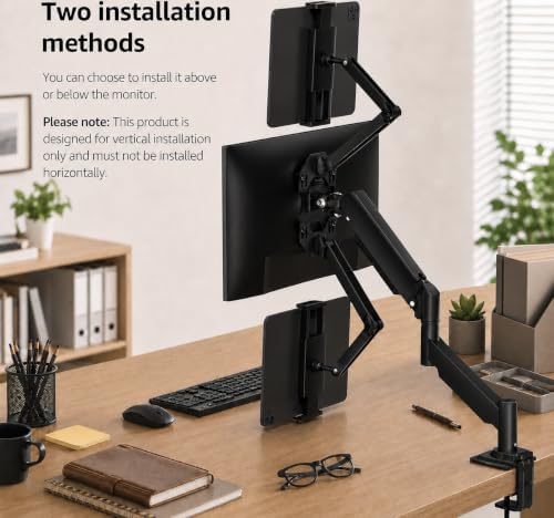 Universal VESA Mount Adapter for Tablets,Monitor Arm Extension Arm,Compatible with 4.7-15.6" Tablet/Phone/Portable Screen,Fits VESA 75x75 & 100x100,MAT002-XL