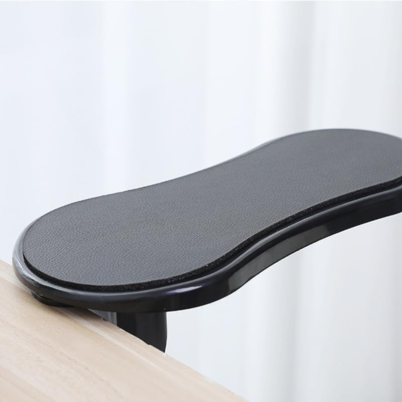 Computer Arm Rest for Desk, Adjustable Ergonomic Wrist Rest Support for Keyboard Armrest Extender Rotating Mouse Pad Holder Desk Extender Arm Wrist Rest Shelf for Table, Office, Chair, Desk, Black