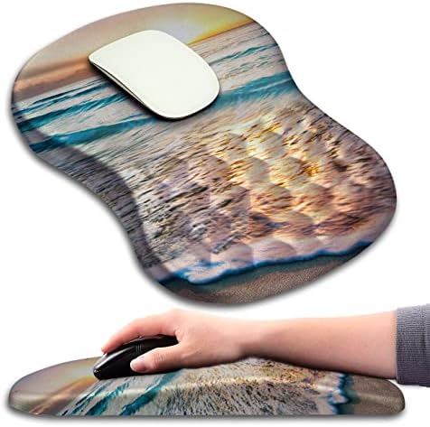 Mouse Pad Wrist Support, Ergonomic Mouse Pad with Massage Dot, Comfortable Computer Mouse Pad for Laptop, Wrist Rest Pain Relief Mousepad with Non-Slip PU Base for Office & Home, 12 x 8 in