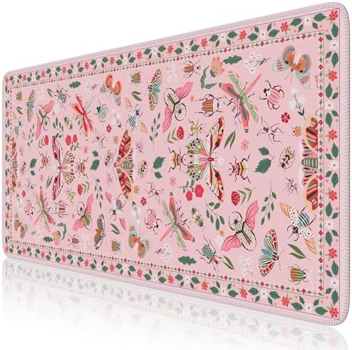 iCasso Pink Desk Pad Mat,XXL Large Mouse Pad,Desk Matt for Desktop