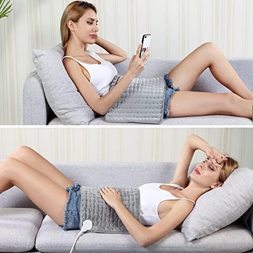 Electric Heating pad for Back Neck Shoulder Knee Arms Legs- Electric Heat Pads with 6 Heat Settings & Auto Shut Off &Dry/Moist Heat Heating Pad for Birthday Mother Father Girl Men Women