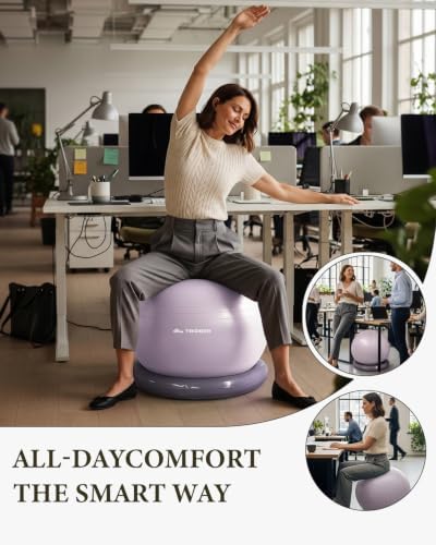 Trideer Exercise Ball Chair – Yoga Ball Chair for Office, Pregnancy & Home