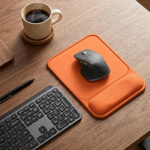 ErgoComfort Gel Mouse Pad with Wrist Rest, Ergonomic Mousepad with Wrist Support, Ergo Desk Mat, Non-Slip Base, Smooth Surface for Office Laptop Computer (01Terracotta)