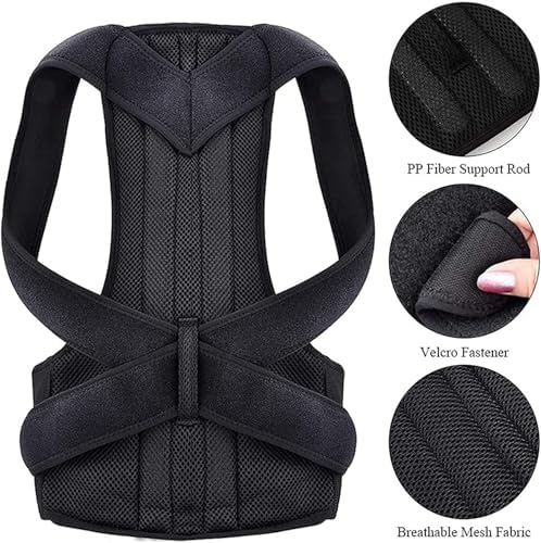 Back Brace Posture Corrector for Women and Men, Back Lumbar Support Shoulder Posture Support for Improve Posture Provide and Back Pain Relief(X-Large)