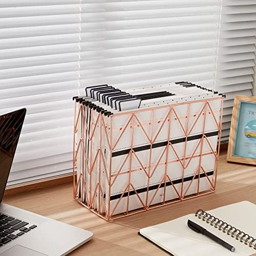12 Pack Hanging File Folders Filing Cabinet Organizer Letter Size 1/5 Cut Adjustable Tabs Decorative for Home Office School Classroom