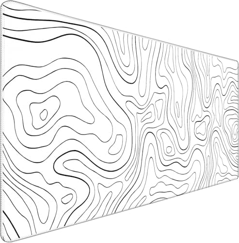 Large Mouse Pad Big Desk Mat Large Office Desk Pad, Black Line