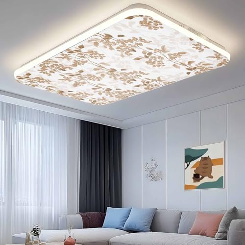 Brown Flower Magnetic Fluorescent Light Covers for Ceiling Lights 2 x 4 Feet,Spring Summer Retro Garden Herb Pastel Plant Office Classroom Kitchen Drop Ceiling Light Covers Lighting Filter 1 Pack