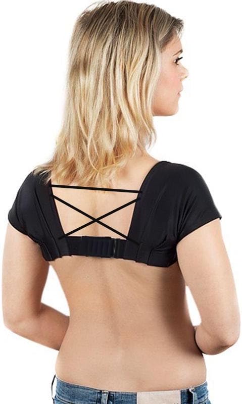 posture corrector shoulder brace back brace posture corrector back brace for women corrector de postura para mujer (Black, Large)