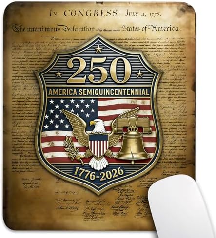 America Semiquincentennial 1776-2026 Mouse Pad, 250 Commemorative Desk Mat