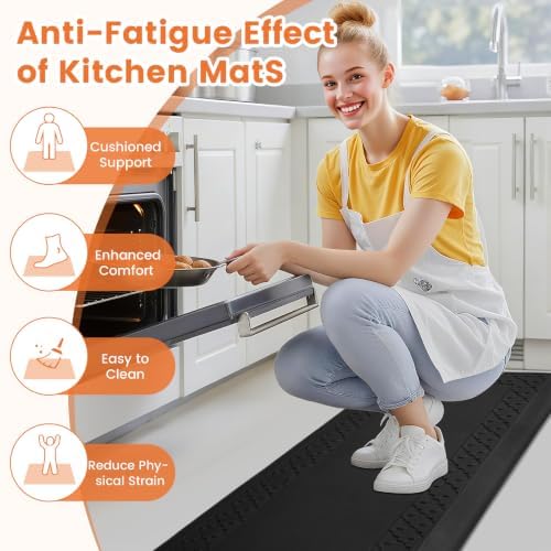 4/5 Inch Thicker Kitchen Mats Anti Fatigue Comfort Mat Standing Desk Rugs