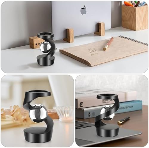 Kinetic Spinning Fidget Desk Toy for ADHD Stress Relief, Black
