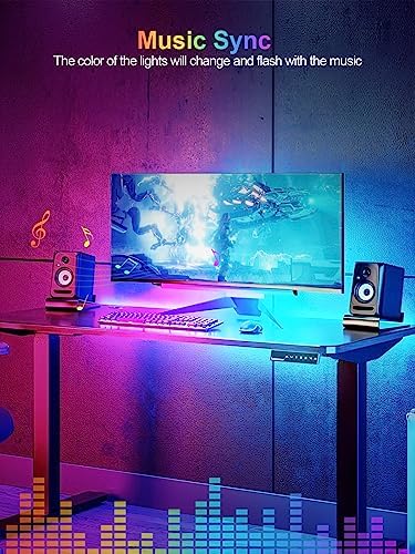 KANTUTOE Monitor Down Light Bar, RGB Screen Desk Light PC, Dimmable LED Dynamic Rainbow Effect, Adjustable Brightness, Speed and Music, Remote Control Color Change, for Game Room